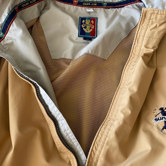 Sunice Men's Yellowish-Tan Mesh Lined Golf Windbreaker Pullover Jacket Medium - Picture 10 of 16